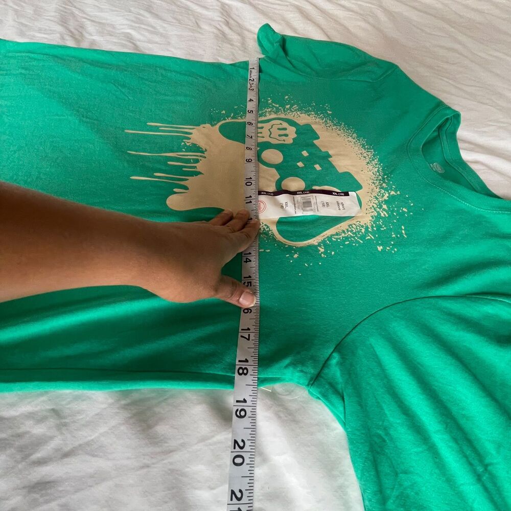 NWT Wonder Nation Boys XXL 18 Teal Video Game Controller Drip Graphic T-Shirt - Picture 8 of 9